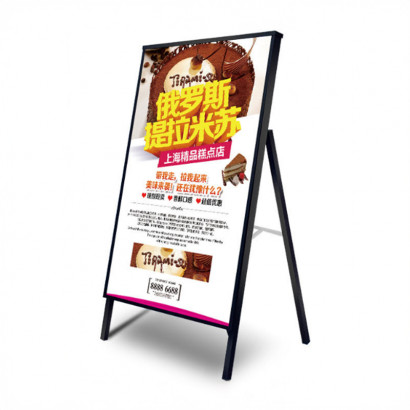 PANEL MENU SLIM BOX TRIPODE 600X1200MM COLOR NEGRO CON BATERIA